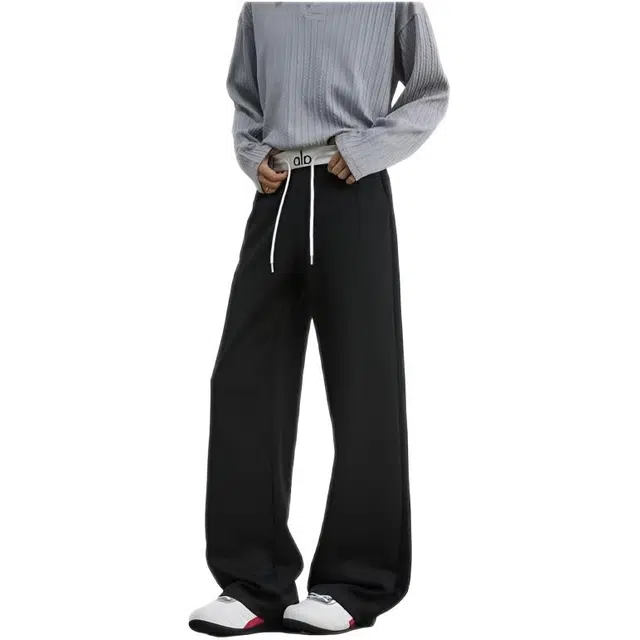 木木兔 美式运动裤高腰宽松垂感直筒工装裤阔腿休闲裤 男款