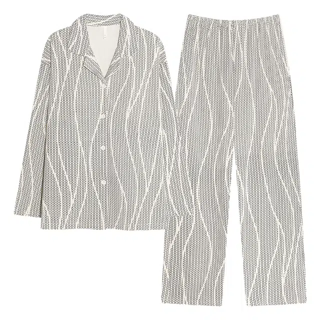 帕兰朵 女生春秋冬季纯棉长袖长裤女士家居服两件套带胸垫可外穿舒适睡衣套装 女款