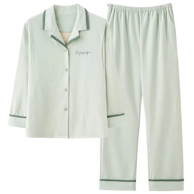 俏薇妮 春秋季产妇哺乳喂奶孕妇加大码产后月子服家居服睡衣套装 女款