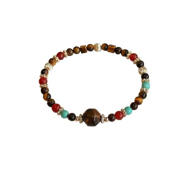 子婳 招财暴富新中式国风民族风小众设计时尚潮流百搭手饰#好运 虎眼石 手串 女款