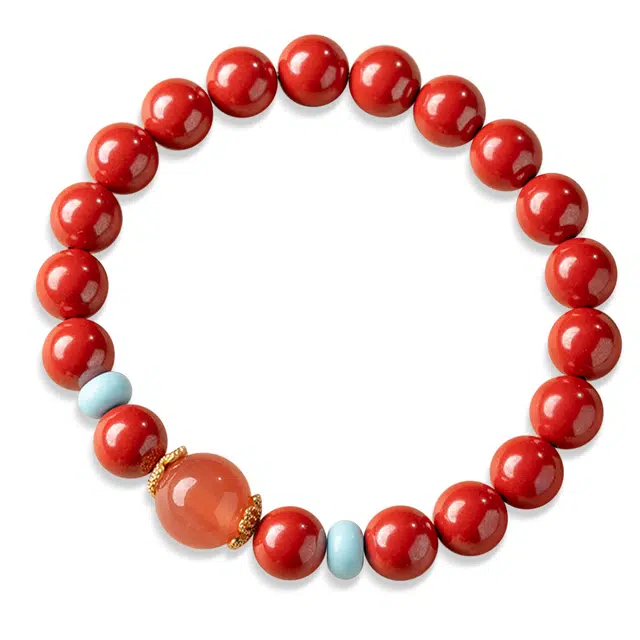 一世倾 福寿安康正统呈祥气质百搭精准旺桃花邂逅良缘一见倾心浪漫经典百搭轻奢风转运好运 朱砂 手串 男女同款情侣款