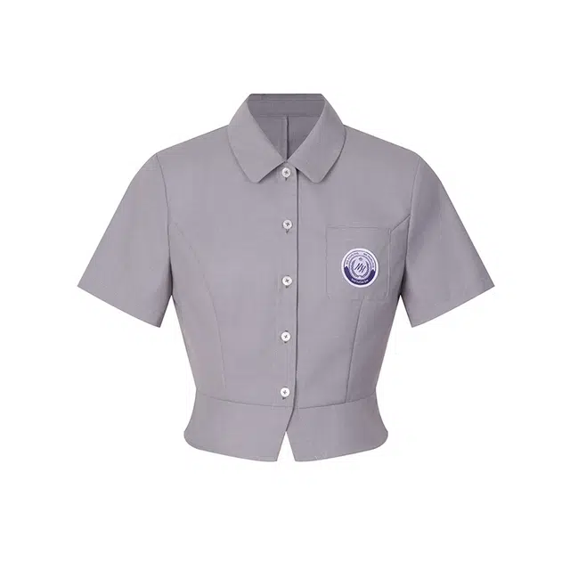 花铃太太 韩式制服制学院风收腰衬衣毕业衬衫 女款