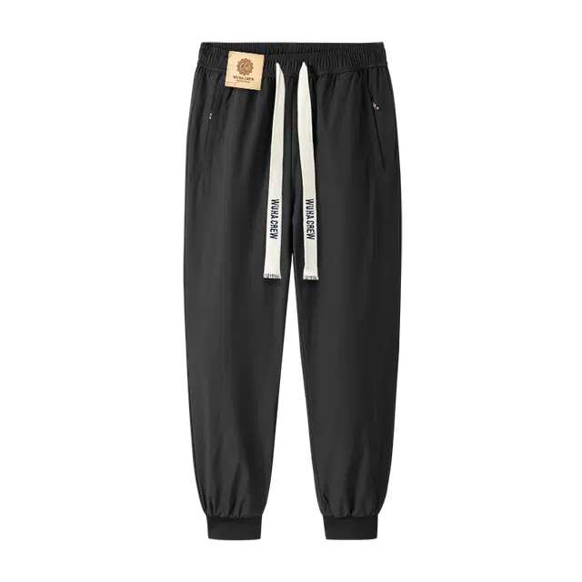 美式休闲裤子男士冬季加厚加绒裤束脚裤  棉裤