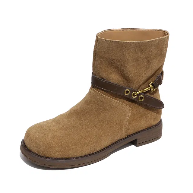 绒面 废土风显瘦潮流百搭休闲 短靴 女