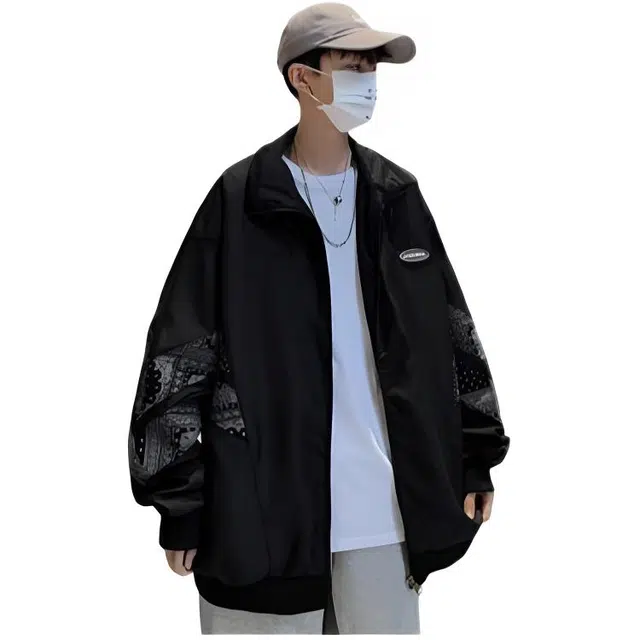 木木兔 美式高街重磅男士长袖外穿冬季休闲秋冬穿搭轻奢潮流百搭衣服冬天国潮宽松潮牌学院风 外套夹克 男款