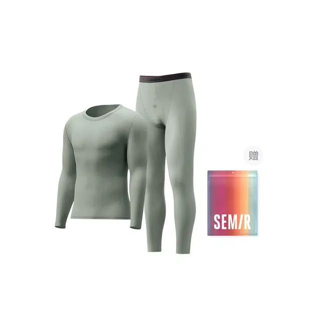 森马 抗静电打底秋衣秋裤防螨保暖套装 男款