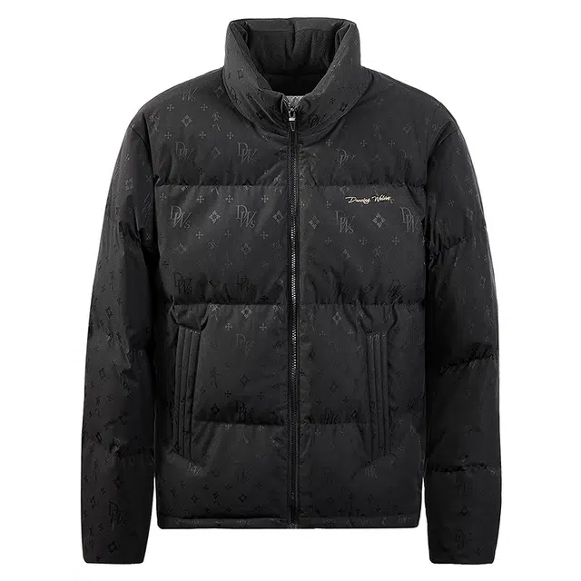 与狼共舞 黑金面包石墨烯蓄热锁温科技高充绒时尚高街个性潮流满印立领防风羽绒服 男款
