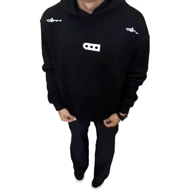 徐百货  美式复古字母刺绣卫衣高街独特高级感百搭情侣装帽衫外套潮流棒球服 男女同款