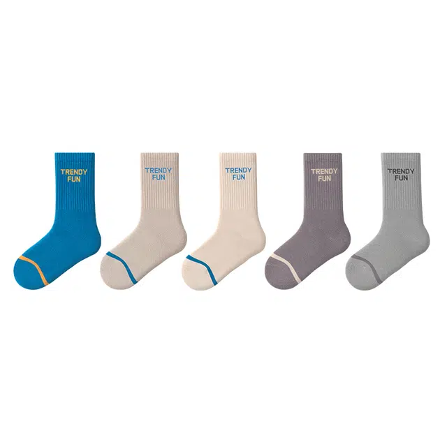 棉奇熊 棉奇熊纯色棉袜防臭卡通袜子儿童款