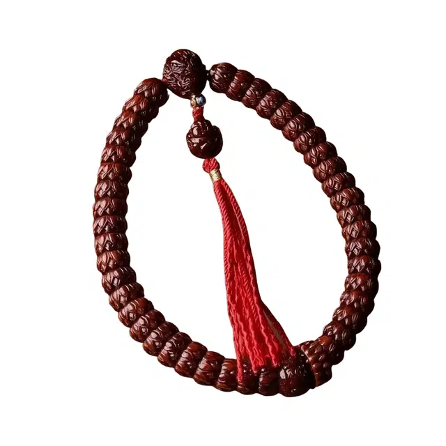 子婳 新中式国潮精雕菩提籽莲花聚福聚财好运莲莲原创个性设计时尚潮流百搭文玩盘玩手持挂件串珠 紫金鼠 手串 男女同款情侣款