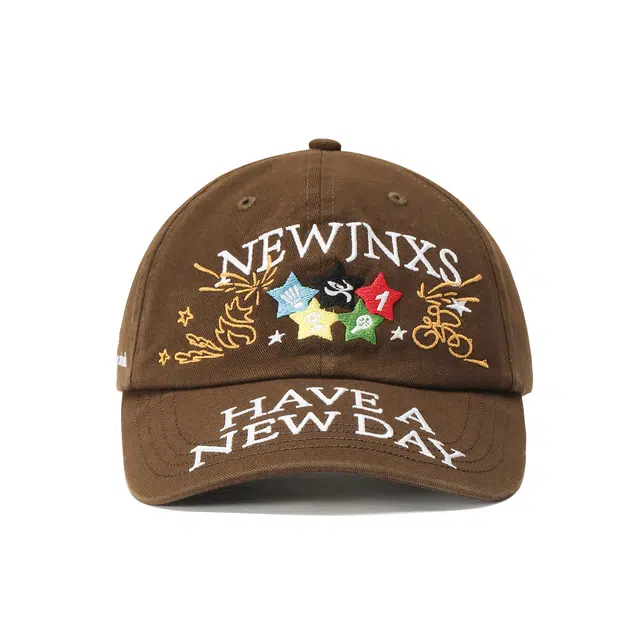 江南先生 城市接力赛 复古水洗五角星运动刺绣帽子百搭休闲可调节 棉 鸭舌帽 男女同款情侣款