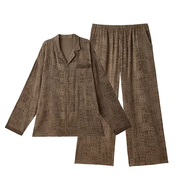 俏薇妮 春秋款纯棉纱布婴儿棉柔软舒适长袖睡衣套装 男款