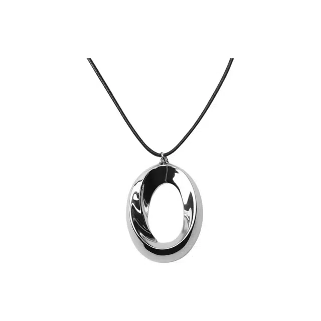 艾卡拉 简约风冷淡风水滴吊坠绑带休闲国风设计 合金 项链 男女同款情侣款