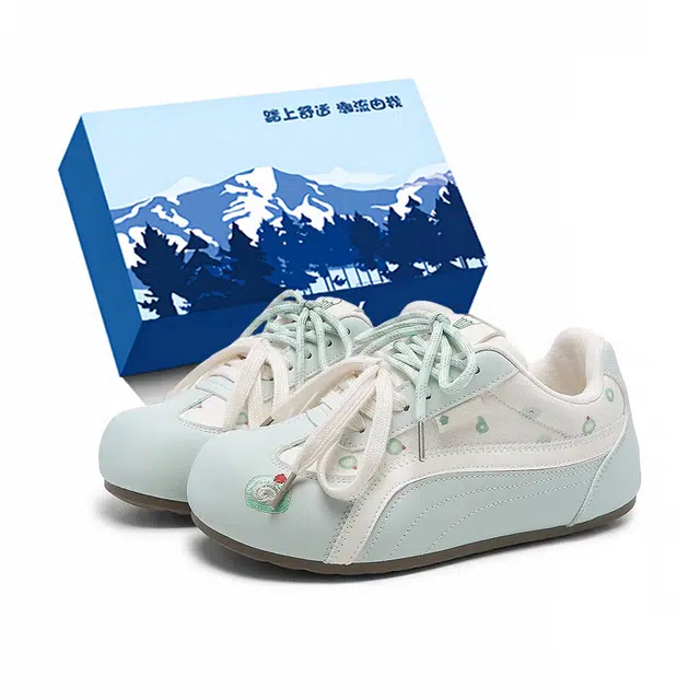 小鹿米利 百搭时尚个性 潮流舒适 低帮 板鞋 女 青色