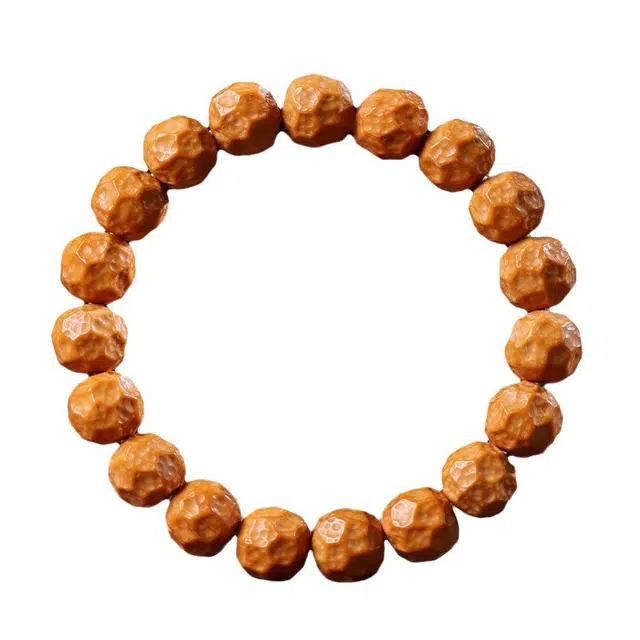 聆听花开 国潮奶酪无相 几何不规则雕刻六方盘玩文玩佛珠高级感个性#好运 桃核 手串 男女同款情侣款