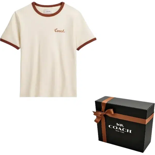 COACH SS24 Embroidered Tee Cream