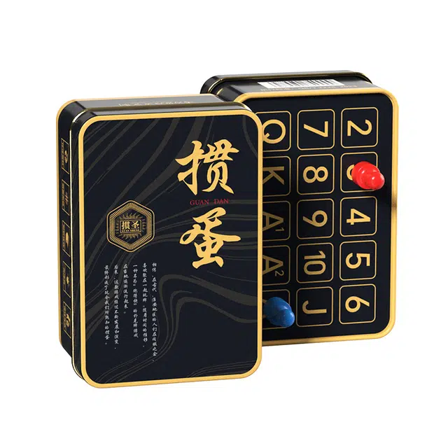 掼圣 掼蛋 进口黑芯记分铁盒 高颜值耐用耐磨 扑克
