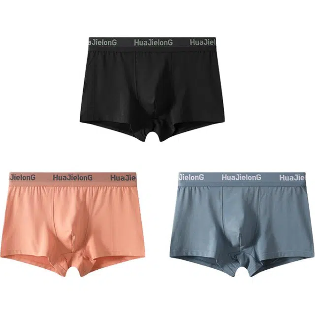 潞优野 高级感纯棉男士裤男裤男生四角裤运动透气裤衩潮平角内裤 男款