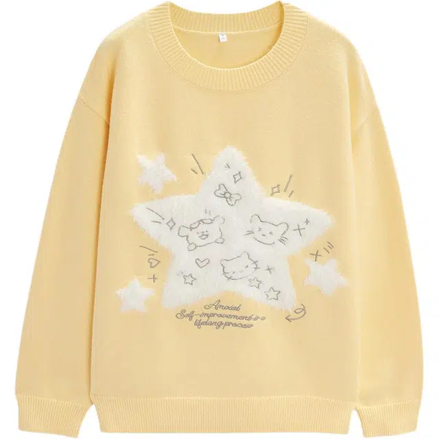 爱依服 冬季甜美可爱针织衫 女款