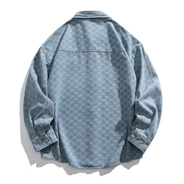 左岸 美式高街百搭牛仔上衣设计纽扣简约时尚个性高级感宽松休闲舒适小众学院风港风潮牌衬衫 男款