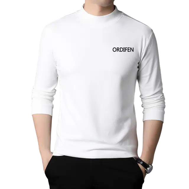 欧迪芬 简约舒适柔软高弹时尚百搭经典款打底衣长袖半高领透气保暖上装 男女同款