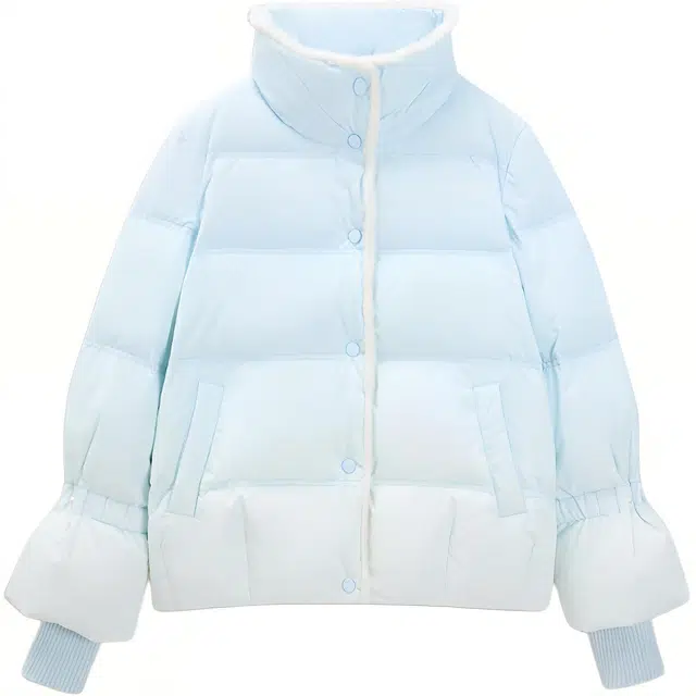 爱依服 简约舒适长袖羽绒服 女款 蓝