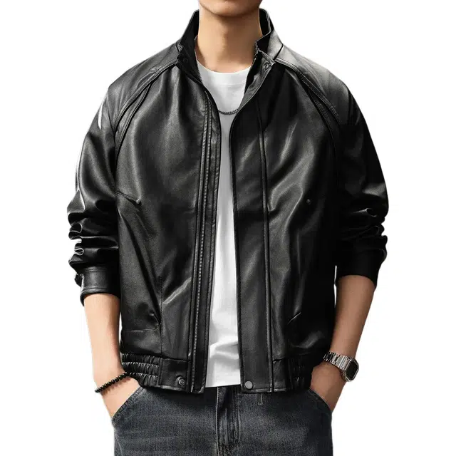 贵色 高端潮流美式复古机能风潮牌时尚百搭户外高街痞帅日常穿搭防风休闲上衣皮衣 男女同款