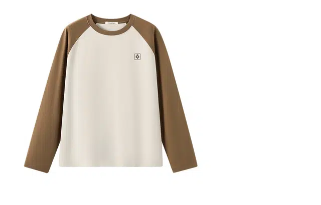 有棵树 秋季亲肤柔软抑菌撞色男士长袖上衣透气内搭宽松百搭休闲可外穿打底衣 男款