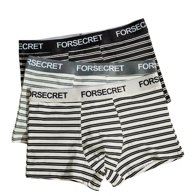 潞优野 时尚个性舒适轻盈纯棉宽松透气平角内裤 男款