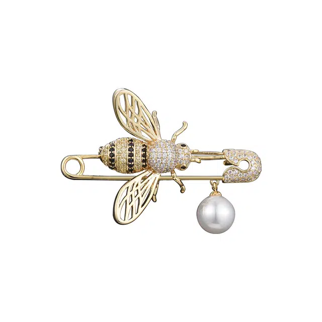 兰盈 小蜜蜂 轻奢小众#好运 人造水晶 胸针 男女同款情侣款