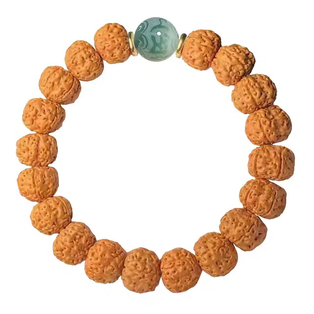 琛宬 箴言好运国潮文艺风八方来财好运爆棚中式文玩爆肉佛珠文玩盘玩串单圈念珠#好运连连 金刚菩提 手串 男女同款情侣款