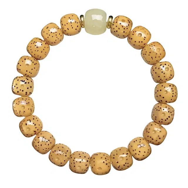 琛宬 【精品级】多财多福 新中式复古国潮单圈小众设计高油高密绕指柔 文玩盘玩佛珠念珠转运珠#好运 星月菩提 手串 男女同款情侣款