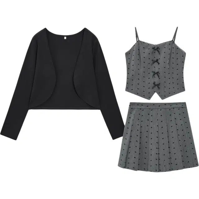 爱依服 夏秋法式甜美减龄少女风裙装套装 女款