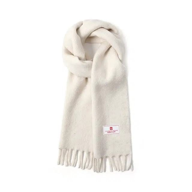 宫里的世界 简约保暖 涤纶 绒线围巾 男女同款情侣款