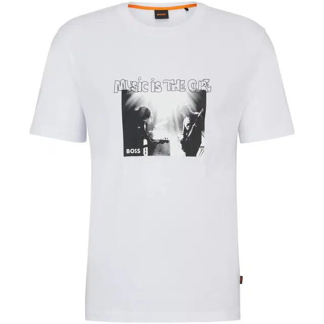 HUGO BOSS Cotton-Jersey T-Shirt With Seasonal Artwork T