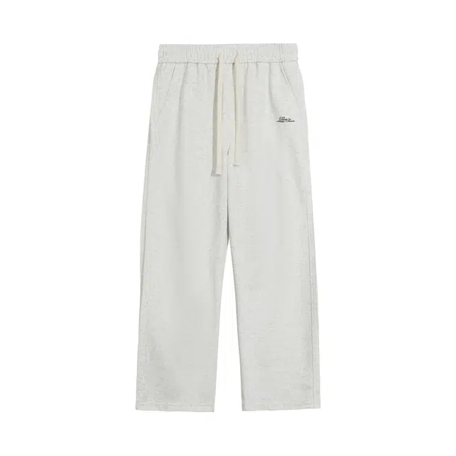 黑恐龙 美式高街潮流字母印花立体纯色中腰系带简约直筒垂感时尚百搭舒适宽松无性别主义日常通勤长裤休闲裤 男女同款