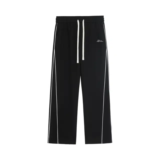 黑恐龙 美式高街潮流字母印花立体侧面线条中腰系带简约直筒垂感时尚百搭舒适宽松户外运动日常通勤长裤休闲裤 男女同款