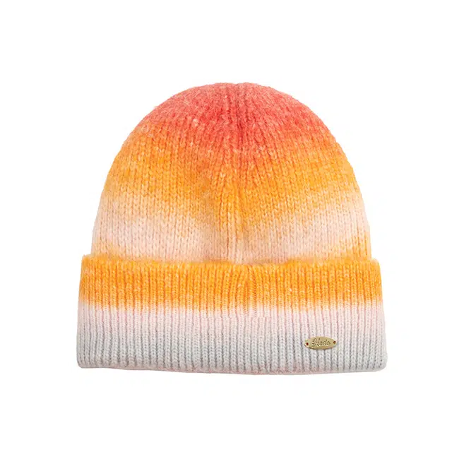 红豆 冬季保暖渐变彩虹扎染针织 腈纶 绒线帽 男女同款情侣款