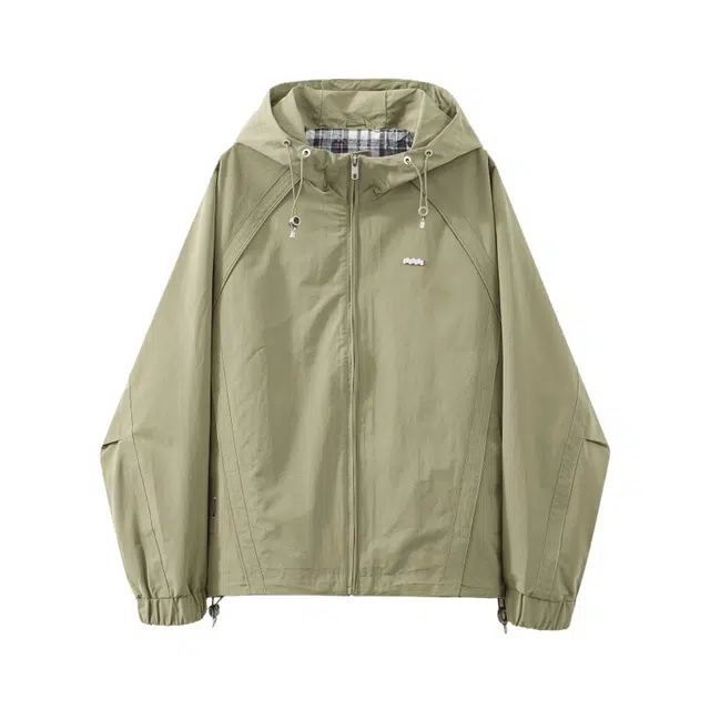 假日伯爵 潮流工装外套连帽男士日系纯色简约时尚休闲宽松气质户外夹克 男女同款