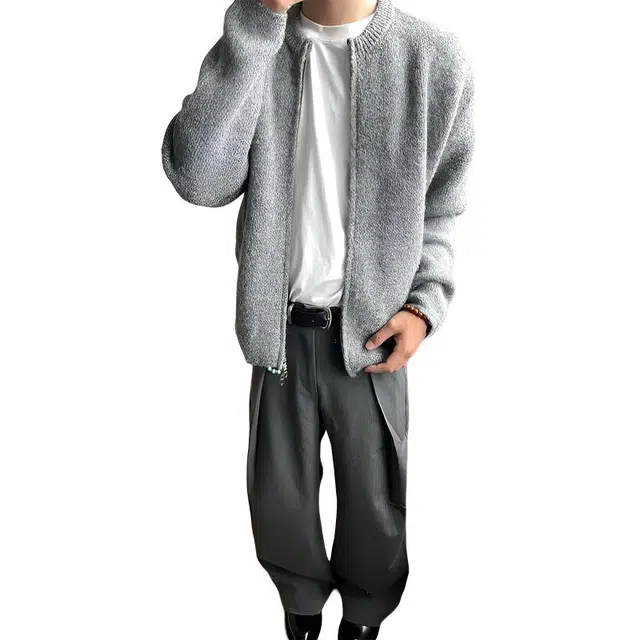 黑马漫画 美式复古开衫慵懒高级感外套男初秋针织衫 男女同款