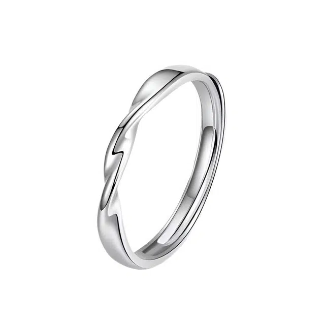 【爱无止境】 岁月静好 莫比乌斯环时尚轻奢爱意交织对戒开口可调节简约百搭小众高级感闪耀显白指环#好运 锆石 戒指 男女同款情侣款