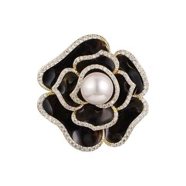 兰盈 玫瑰花#好运 人造水晶 胸针 男女同款情侣款