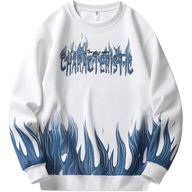 左岸 青少年时尚简约百搭长袖设计圆领个性垂感宽松透气日常通勤韩系美式高街复古潮牌卫衣 男款