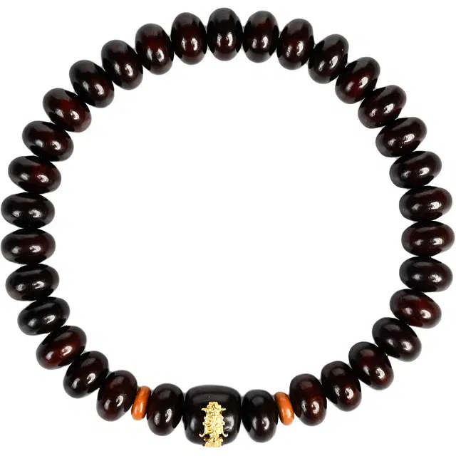 天纵 国潮中式原创小众设计感上岸复古串珠    算盘珠时尚简约文玩佛珠 紫檀属 木作手串 男女同款情侣款