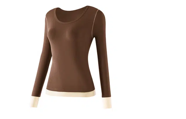 有棵树 秋冬季轻暖上衣女玻尿酸润肤抑菌假两件叠穿休闲修身内搭打底衣 女款