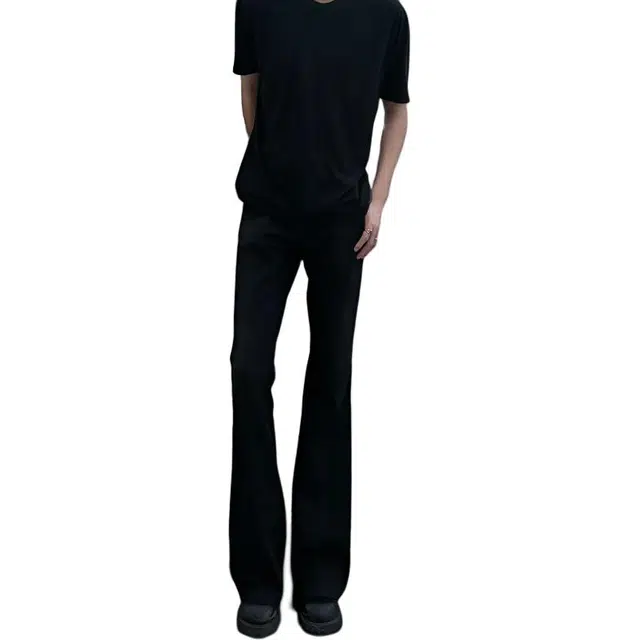 黑马漫画 微喇裤男款垂坠感高级感裤子直筒弯刀裤西装裤 男女同款