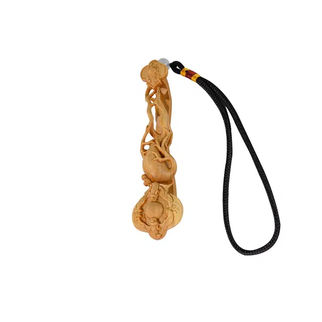 天纵 雕刻创意文玩 新中式国潮随身盘玩好运 黄杨木 手把件 男女同款情侣款