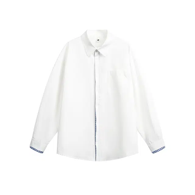 欧路得 欧路得 假两件长袖防晒男夏季潮牌设计感衬衣日系少年感慵懒休闲外套衬衫 男款