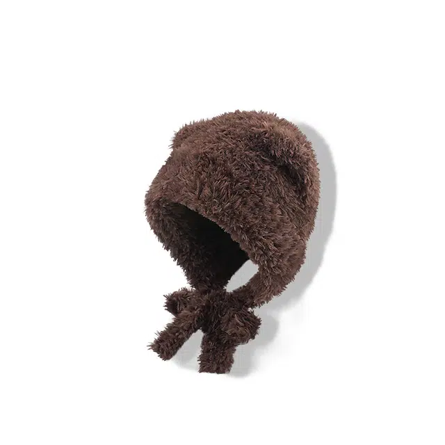 Youwei Plush Koala Ear Knit Hat