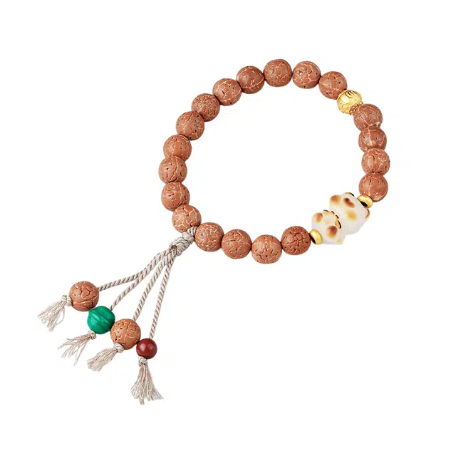 子婳 六字真言转运珠招财纳福平安顺逐复古文艺设计时尚潮流百搭文玩盘玩#好运 金刚菩提 手串 男女同款情侣款